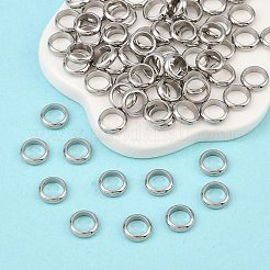 Anlaufgeschützter Ring 304 Edelstahl Abstandsperlen&nbsp;STAS-N020-11-7mm