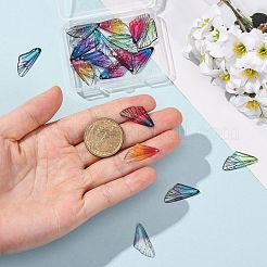 28pcs 7 couleurs pendentifs en résine transparente&nbsp;RESI-FS0002-45