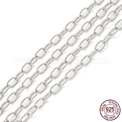 Anlaufschutz rhodinierte 925 Sterling Silber Kabelketten&nbsp;STER-F052-14P