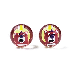 Perles en émail acrylique transparent&nbsp;TACR-G040-01M