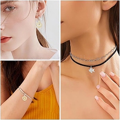 32 stücke 8 stile legierung strass anhänger&nbsp;FIND-YW0011-53KCG