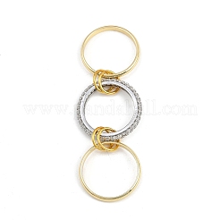 Bagues en laiton avec zircone cubique de micro pave&nbsp;RJEW-D325-01PG-07