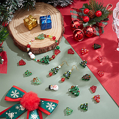 22 Stück 9 Stile Weihnachtsthema handgefertigte Glasperlen&nbsp;LAMP-PH0001-42