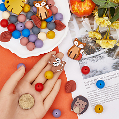 Silikon-Alphabet-Perlen für die Herstellung von Armbändern oder Halsketten&nbsp;SIL-SP0001-08