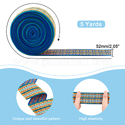 Cordon/bande élastique plate en nylon brodé de style ethnique&nbsp;OCOR-CA0001-08