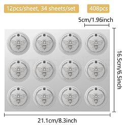 34 foglio di adesivi con immagine di animali domestici in rilievo in lamina d'argento&nbsp;DIY-WH0528-023