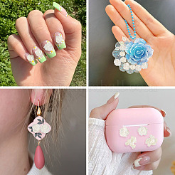 200 Stück Blumen- und Schmetterlings-Cabochons aus Kunstharz&nbsp;CRES-TA0001-89H
