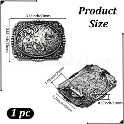 Fermoirs à boucle en alliage de zinc&nbsp;FIND-WH20027-58B