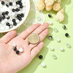 100 Stück sprühlackierte Crackle-Glasperlen&nbsp;GLAA-CJ0002-15