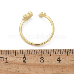 Manschettenringe aus Messing und Emaille für Damen&nbsp;RJEW-C126-07G