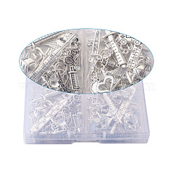 Pendenti in lega di zinco di stile tibetano&nbsp;TIBEP-TA0002-36AS-RS