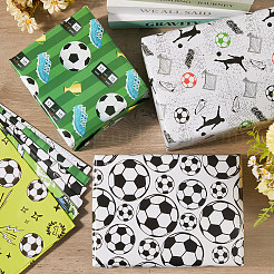 12 Stück Geschenkpapier in 6 Stilen mit Fußballmotiven.&nbsp;AJEW-WH20020-118D