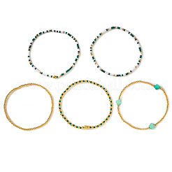 5 Stück St. Patrick's Day Stretch-Armband aus Messing&nbsp;MR9061-7