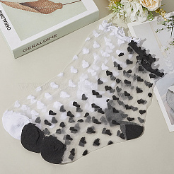 6 Paar 2 Farben Nylon Glasseidensocken für Frauen und Mädchen&nbsp;AJEW-CN0004-32