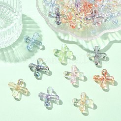 50 Stück transparente Acrylperlen mit UV-Beschichtung&nbsp;MACR-CJ0002-21