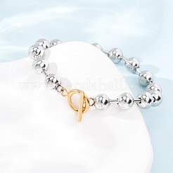 201 runde Edelstahl-Perlenarmbänder für Damen&nbsp;SA-CBA2E59-04P