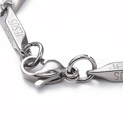 Bracelets unisexes à maillons en acier inoxydable 304 résistants au ternissement&nbsp;BJEW-L637-38B-P