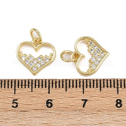 Pendentifs avec zircon cubiques à micro-pavés en laiton&nbsp;ZIRC-I367-05G-09