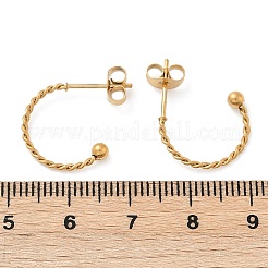 201 Edelstahl Ohrstecker&nbsp;EJEW-C131-06G