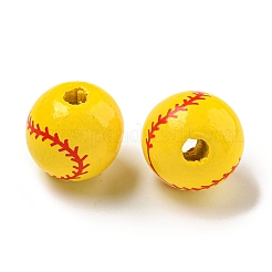 Perles européennes en bois imprimées&nbsp;WOOD-G022-11A