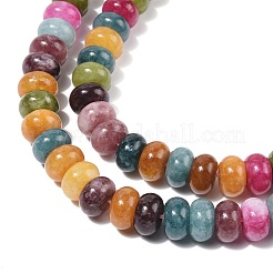 Gefärbt natürlichen weißen Jade Perlen Stränge&nbsp;X-G-G107-A10-01