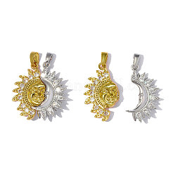 Pendentifs en laiton zircon cubique transparent&nbsp;CU-OY001-54G