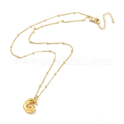 Collana con ciondolo in ottone con lettera iniziale&nbsp;NJEW-A015-21G-G