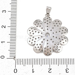 Pendentifs avec zircon cubiques à micro-pavés en laiton&nbsp;KK-K418-01B-P