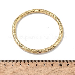 Bracelets joncs en acier inoxydable 304 gravés artisanalement et ornés de strass pour femmes&nbsp;BJEW-D456-01G-01