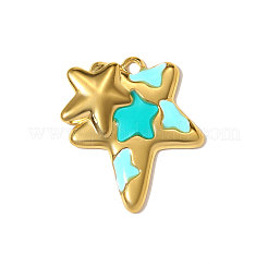 304 Edelstahl-Emaille-Anhänger&nbsp;STAS-OY010-55G