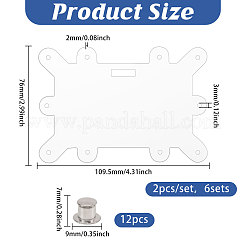 6 rechteckiger Acryl-Ausweishalter für [1] Beutel&nbsp;DIY-GL0007-35