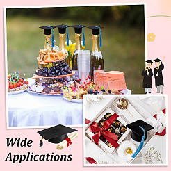 Décorations de gâteau en forme de chapeau de doctorat Eva&nbsp;DIY-WH0816-571A