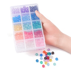 450 Stück 15 Farben transparente Kunststoffperlen&nbsp;KY-YW0001-49