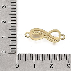 Verbindungsanhänger mit Mikropavé aus Messing mit durchsichtigen Zirkonia-Steinen&nbsp;KK-CBAA632-33G
