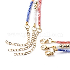 Ensemble de colliers de perles d'imitation de perles de verre de style 3pcs 3&nbsp;NJEW-JN04013