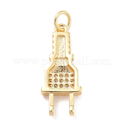 Pendenti ecologici in ottone con micro pavé di zirconi&nbsp;KK-K268-16G