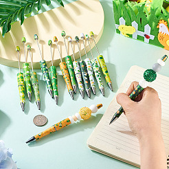 12 Stück 12 Stile St. Patrick's Day Thema Kunststoff Perlenstifte&nbsp;AJEW-TA0002-11