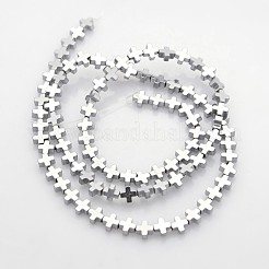 Electroplate non magnetici ematite sintetico fili di perline&nbsp;G-J211-06