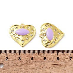 Messing micro pave klare zirkonia anhänger&nbsp;KK-F871-06G-01