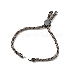 Bracelets coulissants en corde milan torsadée à moitié finis&nbsp;FIND-G032-01B-07