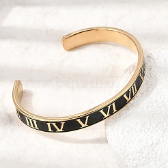 Bracelets manchettes ouvertes en acier inoxydable 304&nbsp;SA-CBAC920-14G