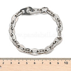 Bracciali con catene a maglie ovali in acciaio inossidabile 304 per uomo e donna&nbsp;BJEW-D042-39P