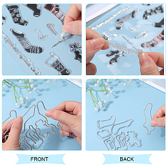 1 Bogen transparente Silikonstempel&nbsp;DIY-GF0007-04