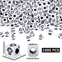 1000 pz perline acriliche in stile artigianale&nbsp;MACR-PA0001-77