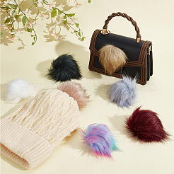16 Stück 8 Stile Polyester-Pompon-Bälle&nbsp;DIY-PH0032-52