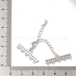 Messing Micro Pave Zirkonia Kettenverlängerer&nbsp;KK-L216-004D-P