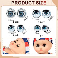 4 Paar Puppenaugen aus Kunststoff in 4 Stilen&nbsp;FIND-PH0028-37