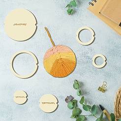 14 Stück Makramee-Holzringe im 14-Stil für die Herstellung von DIY-Bastelarbeiten&nbsp;DIY-WH0545-006