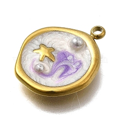 304 Edelstahl-Emaille-Anhänger&nbsp;STAS-Z163-19G-06