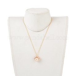 Patte de chien imprime collier pendentif et boucles d'oreilles ensembles de bijoux&nbsp;SJEW-JS01059-03